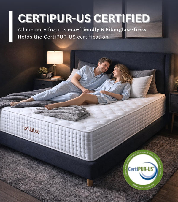 Full XL Hybrid Mattress 14 Inch with Cooling Gel Memory Foam & Pocket Springs