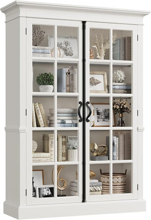 65" Tall Display Cabinet with Glass Door & Adjustable Shelves