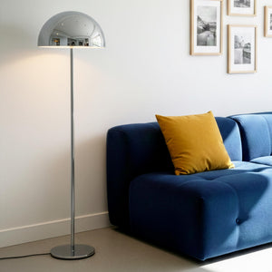 Mushroom Floor Lamp with Color Changing LED & Metal Dome Shade