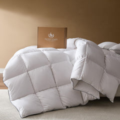 White Goose Down Fiber Comforter — All Season Duvet Insert