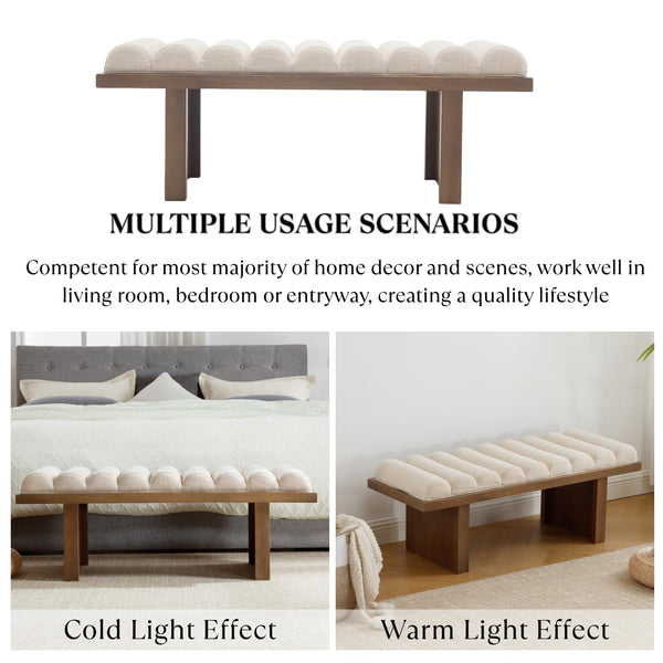 47" Upholstered Entryway & Bedroom Bench