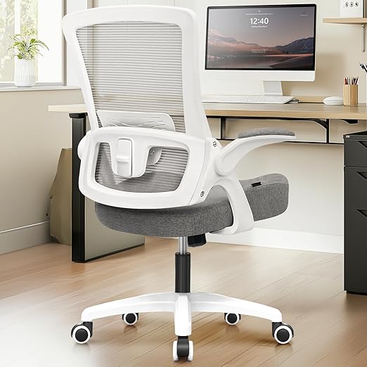 Ergonomic High Back Mesh Office Chair with Lumbar Support & Flip-Up Armrests