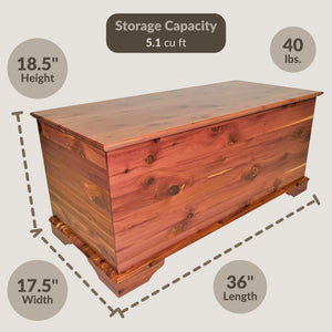 Solid Cedar Wood Blanket Storage Chest – Aromatic Hope Chest