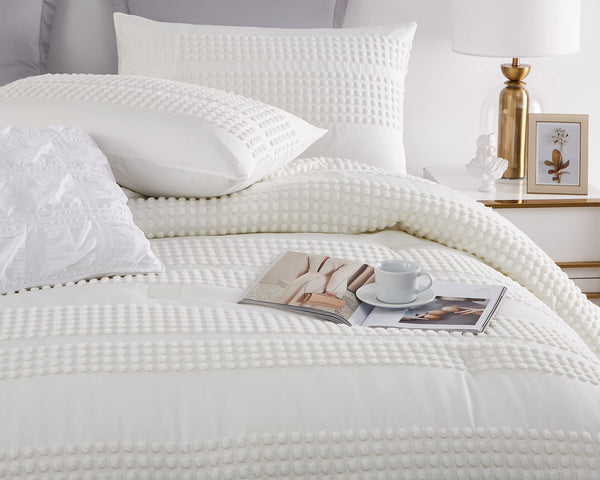 Boho Tufted Comforter Set with Pom-Pom Trim | Queen & King
