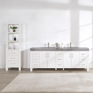 84" Free Standing Double Basin Vanity Set