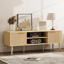 Mid-Century Modern TV Stand with Cabinet Storage
