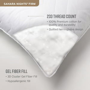 Queen Size Bed Pillow – Medium Firm, Microfiber Fill