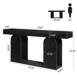 70.9-Inch Extra Long Sofa Console Table with Storage Shelf