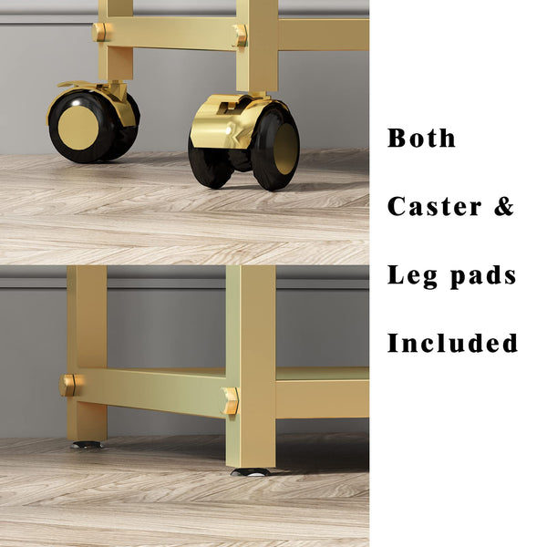 Gold Clothing Rack with Shelves