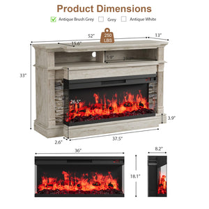 Farmhouse Electric Fireplace TV Stand for TVs up to 65"