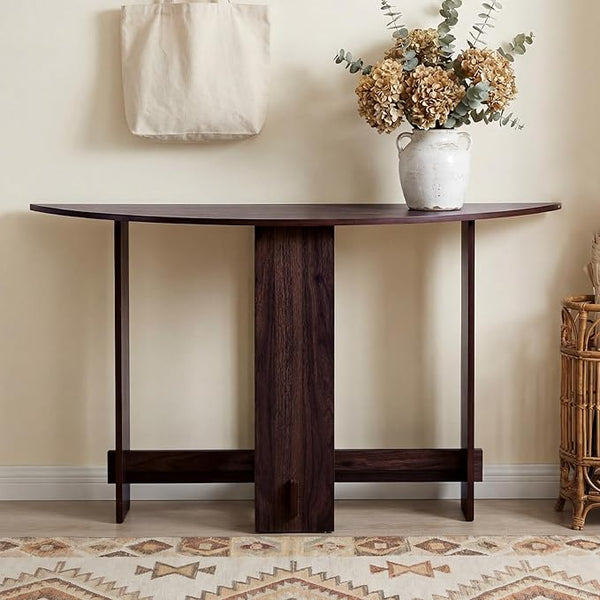 Half-Moon Console Table, 51" Entryway & Sofa Table