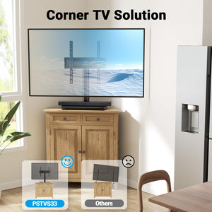Universal Swivel TV Stand with Tempered Glass Base