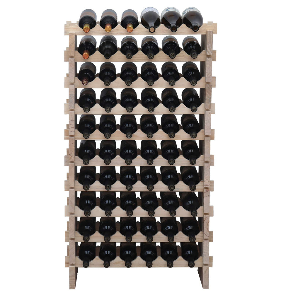 Solid Wood Stackable Wine Rack