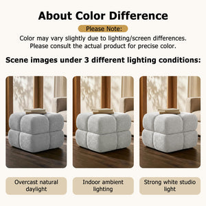Oversized Square Storage Ottoman – Grey