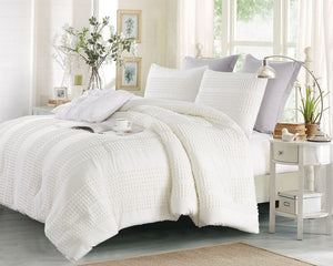 Boho Tufted Comforter Set with Pom-Pom Trim | Queen & King