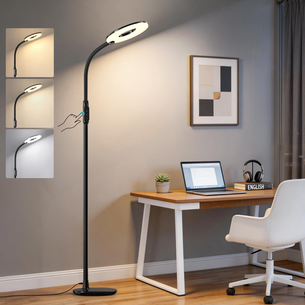 LED Floor Lamp 70-Inch Gooseneck Touch Control Dimmable