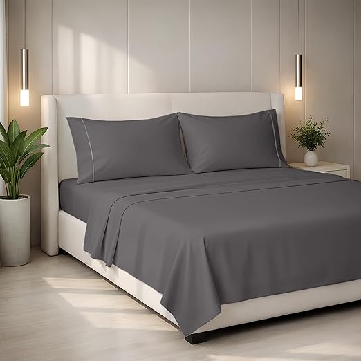 Egyptian Cotton Sateen Sheet Set – Deep Pocket, Hotel Quality