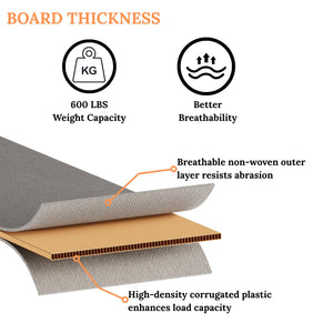 Foldable Bunkie Board with Breathable Mattress Support