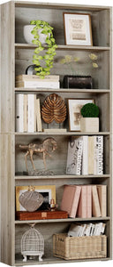 6-Tier Floor Bookcase with Storage Shelves