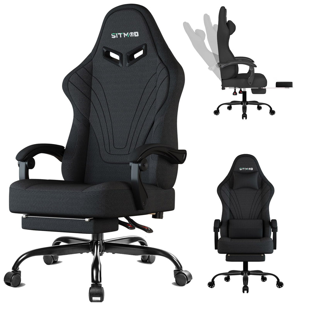 Big and Tall Ergonomic Gaming Chair with Footrest & Lumbar Support