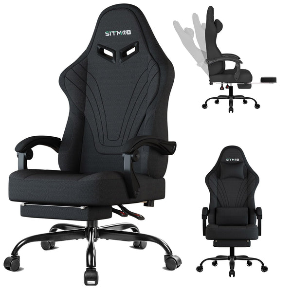 Big and Tall Ergonomic Gaming Chair with Footrest & Lumbar Support