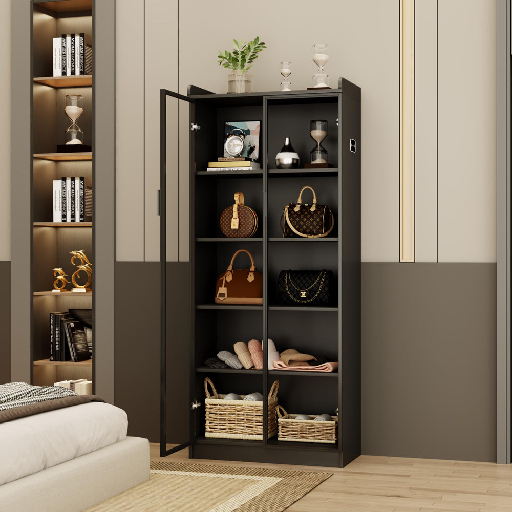 LED Display Cabinet with Adjustable Shelves & Sensor Light