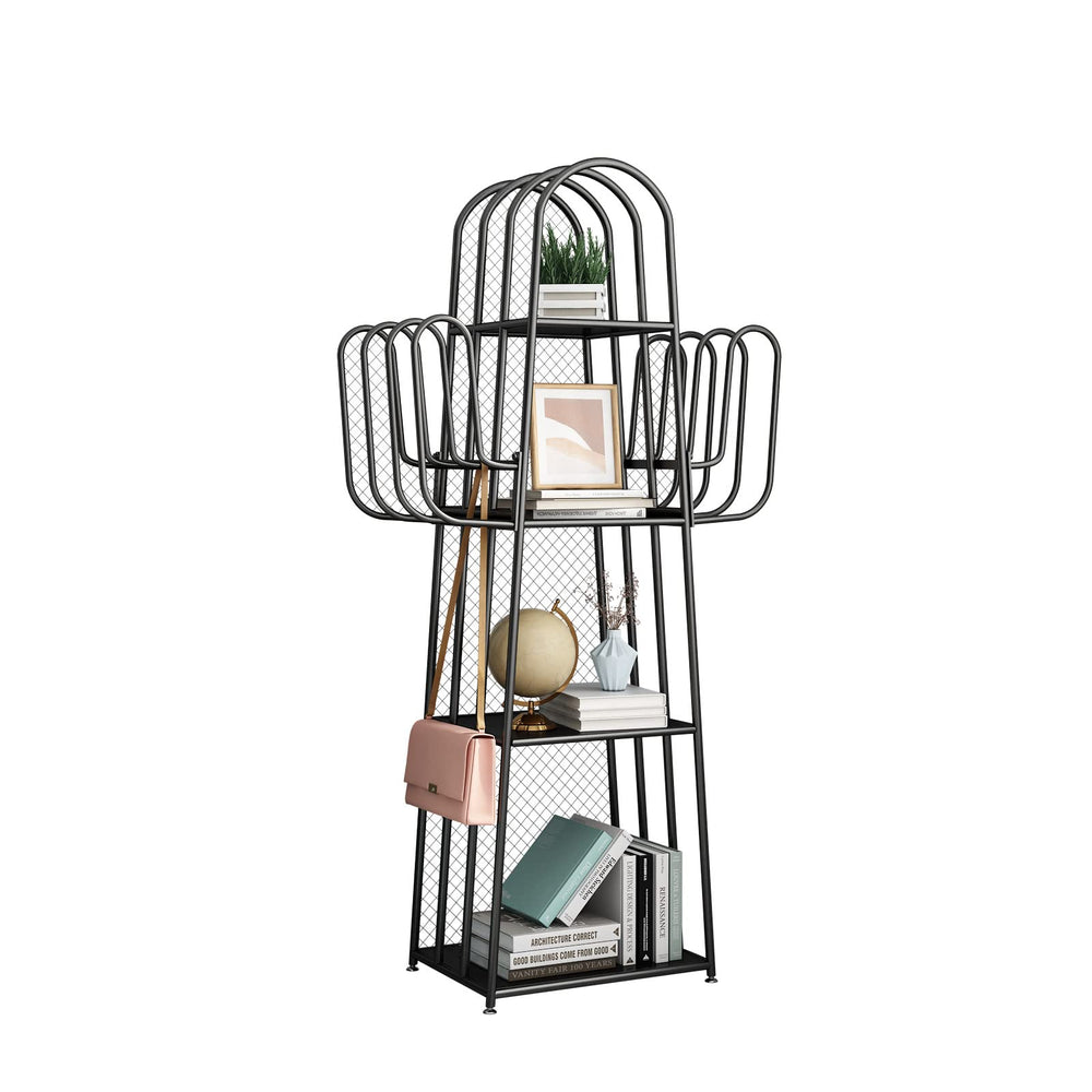 4-Tier Cactus Metal Bookshelf
