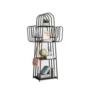 4-Tier Cactus Metal Bookshelf