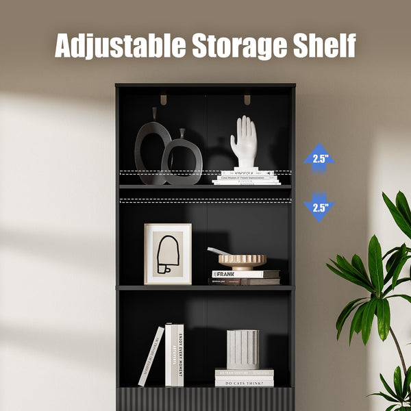 Bookcase with Drawers & Adjustable Shelf, 63"