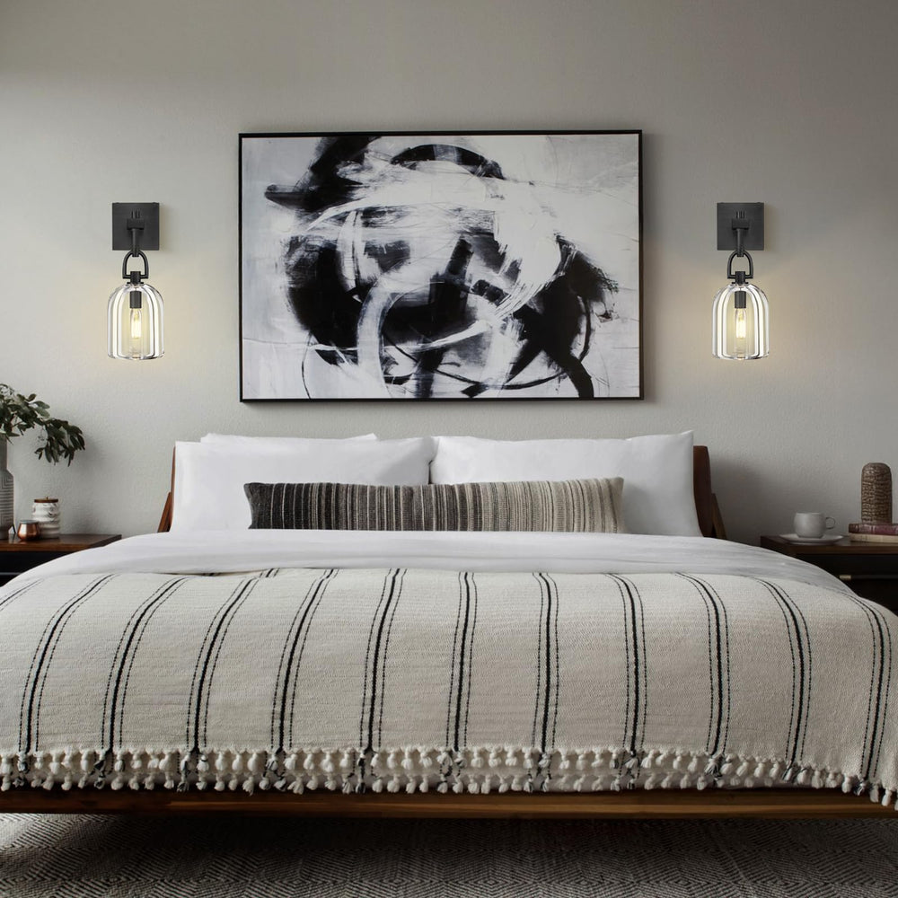 K9 Crystal Wall Sconce with Brass Frame