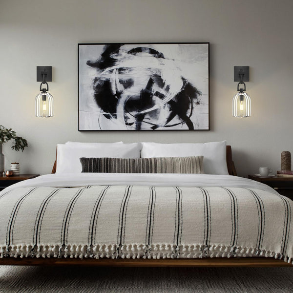 K9 Crystal Wall Sconce with Brass Frame
