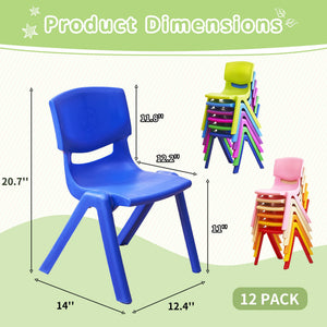 Stackable Kids Plastic Chairs Set for Classroom & Daycare