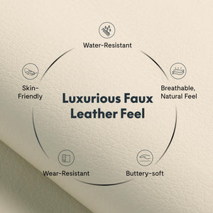 Power Recliner Chair with USB Port – Faux Leather, White