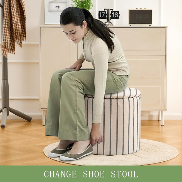 Storage Ottoman with Detachable Tray
