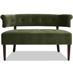 Upholstered Tufted Entryway Bench with Back Settee