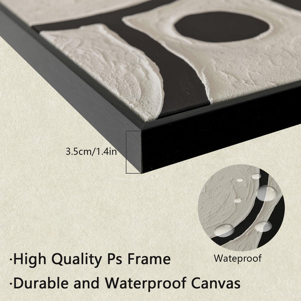 Framed Abstract Wall Art Set – 3 Piece Canvas Prints