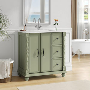Bathroom Vanity with Sink Combo – Freestanding Floor-Mounted Cabinet