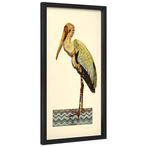 Crane 3D Paper Collage Wall Art – Framed & Ready to Hang
