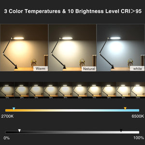 Dimmable Video Conference Light with Swing Arm & C-Clamp