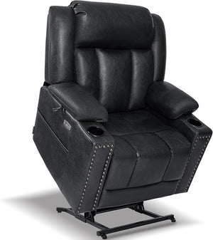 Power Lift Recliner Chair with Massage & Heat — Oversized, 400 lbs