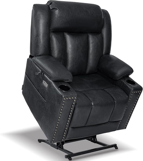 Power Lift Recliner Chair with Massage & Heat — Oversized, 400 lbs