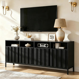 70" Fluted TV Stand with Power Outlet