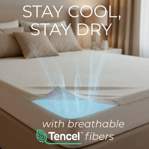 Waterproof Cooling Mattress Protector – Tencel, Deep Pocket, Queen & King