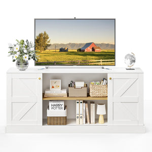 3-Piece Farmhouse TV Stand & Bookcase Set