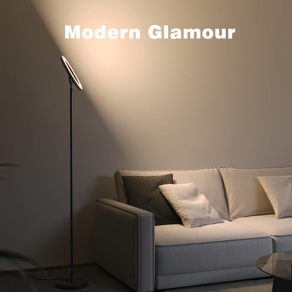 LED Floor Lamp with Remote, Stepless Dimming & Color Temperature Control