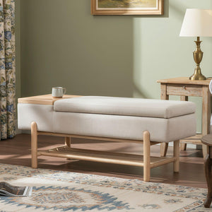 Entryway Storage Bench with Shoe Shelf