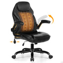 Ergonomic Office Chair with Flip-Up Arms & Adjustable Lumbar Support