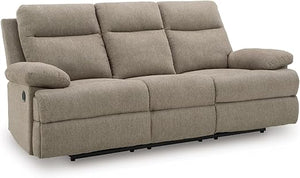 Manual Reclining Sofa – Polyester Upholstery, Pull Tab