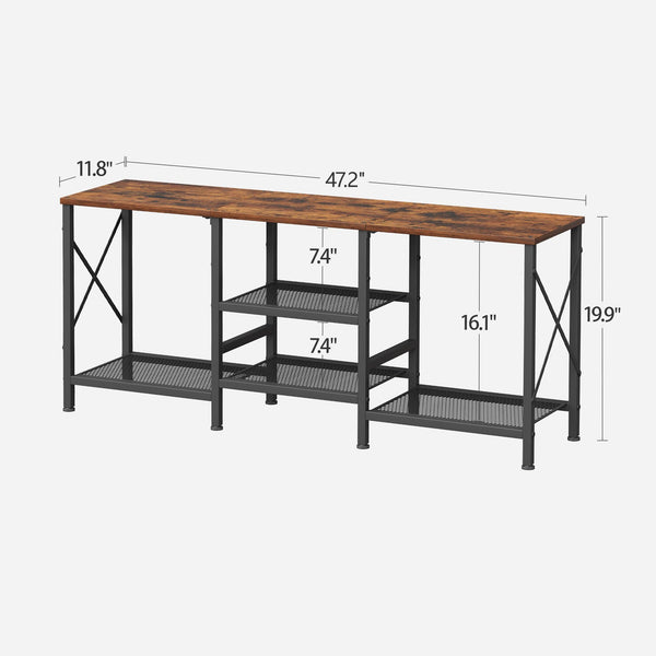 TV Stand for 55 Inch TV with 3-Tier Open Shelves