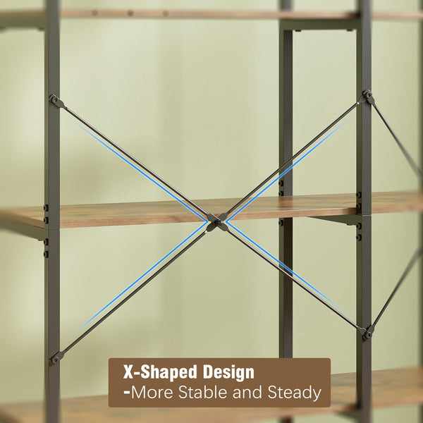 5-Tier Deformable Corner Bookshelf